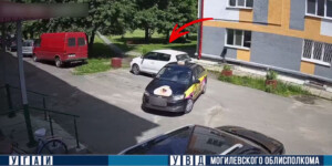 В Могилеве таксист скрылся после ДТП во дворе: чем все закончилось