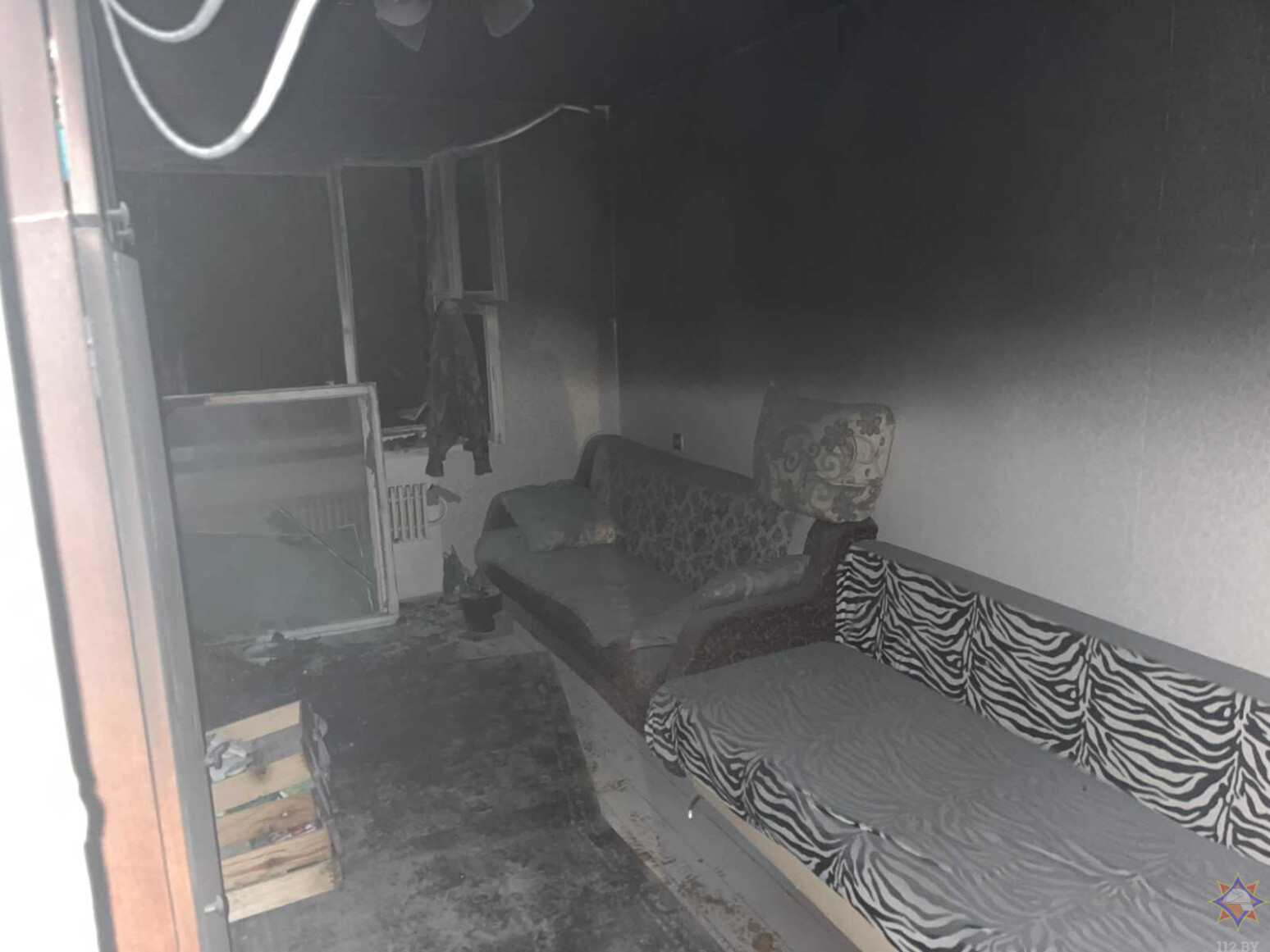 В Дрибине спасатели ликвидировали пожар на третьем этаже общежития