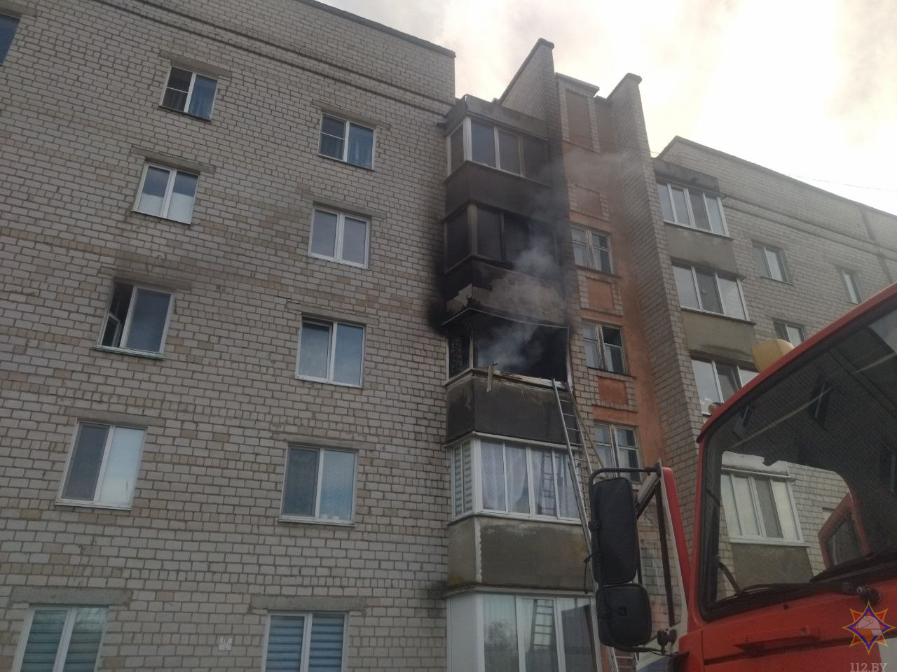 В Бобруйске горела квартира в пятиэтажке